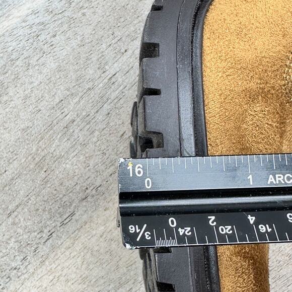 Nine West Peer Womens Sherpa Cuff Ankle Boot Size 8 Dark Natural Brown Heel Boot - Picture 7 of 13